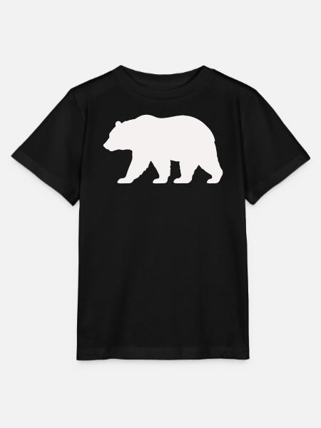Bär Silhouette - Stanley/Stella Kinder T-Shirt MINI CREATOR  - Schwarz