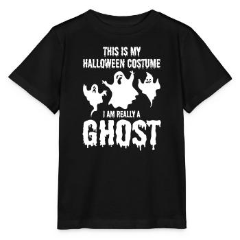 This is my Halloween costume I am really a ghost - Stanley/Stella Kinder T-Shirt MINI CREATOR  - Schwarz - Vorne - Mikhail (115cm)