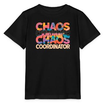 Chaos Koordinator Bunt Lustiger Spruch - Stanley/Stella Kinder T-Shirt MINI CREATOR  - Schwarz - Vorne - Mikhail (115cm)