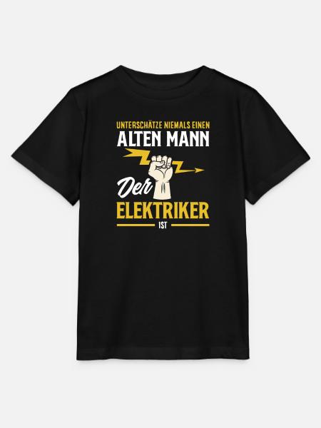 Alter Mann Der Elektriker Ist - Stanley/Stella Kinder T-Shirt MINI CREATOR - Schwarz