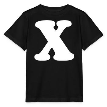 Large X Style Print | Letter X | X Logo - Stanley/Stella MINI CREATOR Kids’ T-Shirt - black - Front - Mikhail (115cm)