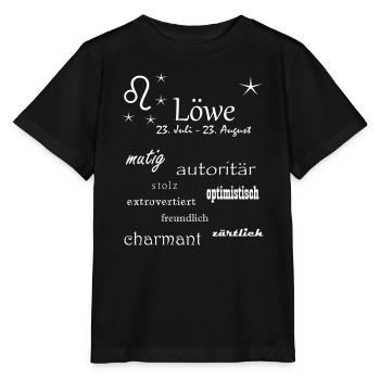 Löwe_Sternzeichen - Stanley/Stella Kinder T-Shirt MINI CREATOR  - Schwarz - Vorne - Mikhail (115cm)