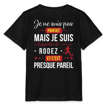 Je Ne Suis Pas Parfait Mais Je Suis Supporter D... - T-shirt bio MINI CREATOR Stanley/Stella Enfant - noir - Devant - Mikhail (115cm)