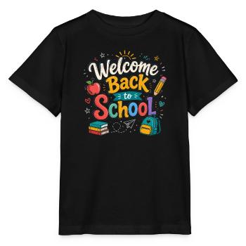 Willkommen zurück in der Schule 2026 First Day Lehrer - Stanley/Stella Kinder T-Shirt MINI CREATOR  - Schwarz - Vorne - Mikhail (115cm)