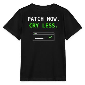 Patch Now Cry Less Mise à jour de sécurité informatique Chemise humoristique ! - T-shirt bio MINI CREATOR Stanley/Stella Enfant - noir - Devant - Mikhail (115cm)