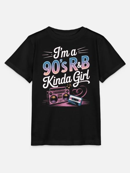 Ich bin ein 90er-Jahre-R&B-Mädchen-Retro-Mädchen - Stanley/Stella Kinder T-Shirt MINI CREATOR - Schwarz