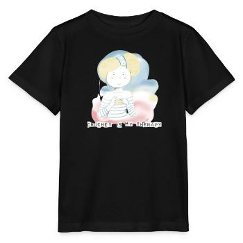 Häkeln ist meine Therapie - Stanley/Stella Kinder T-Shirt MINI CREATOR  - Schwarz - Vorne - Mikhail (115cm)