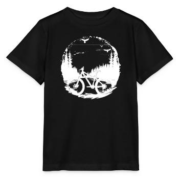 Illustration de VTT - T-shirt bio MINI CREATOR Stanley/Stella Enfant - noir - Devant - Mikhail (115cm)