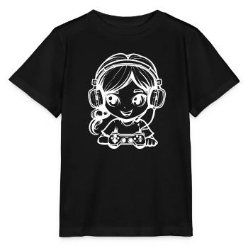 Gamer Mädchen - Stanley/Stella Kinder T-Shirt MINI CREATOR  - Schwarz - Vorne - Mikhail (115cm)