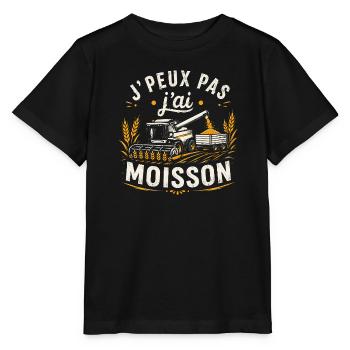 T-shirt J'peux Pas J'ai Moisson Agriculteur - T-shirt bio MINI CREATOR Stanley/Stella Enfant - noir - Devant - Mikhail (115cm)