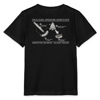 Guide de terrain du bâton de saucisse Art du grill - T-shirt bio MINI CREATOR Stanley/Stella Enfant - noir - Devant - Mikhail (115cm)