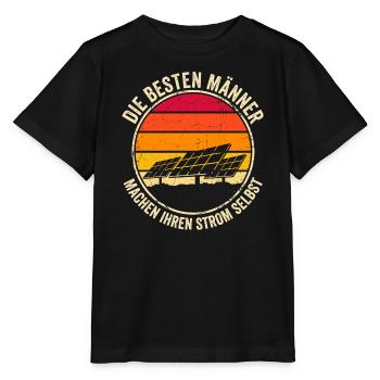 Die besten Männer machen ihren Strom selbst - Stanley/Stella Kinder T-Shirt MINI CREATOR  - Schwarz - Vorne - Mikhail (115cm)