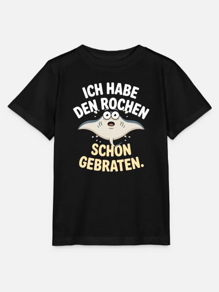 Rochen Schon Gebraten Stachelrochen Manta Rochen - Stanley/Stella Kinder T-Shirt MINI CREATOR - Schwarz