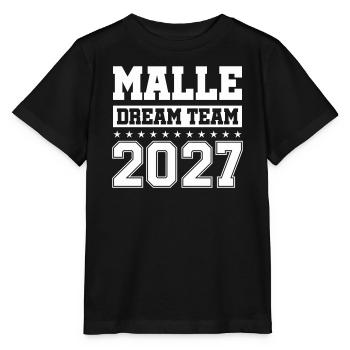 Malle Dream Team 2027 - Stanley/Stella Kinder T-Shirt MINI CREATOR  - Schwarz - Vorne - Mikhail (115cm)