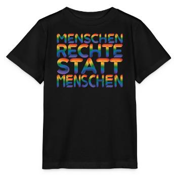 Menschenrechte Statement für Demokratie Fans - Stanley/Stella Kinder T-Shirt MINI CREATOR  - Schwarz - Vorne - Mikhail (115cm)