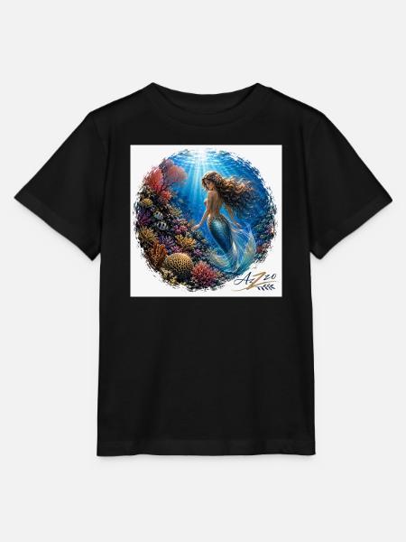 Unterwasser-Meerjungfrau im Riff - Stanley/Stella Kinder T-Shirt MINI CREATOR - Schwarz