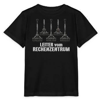 Rechenzentrum Design Gartengeräte Rechen Leiter - Stanley/Stella Kinder T-Shirt MINI CREATOR  - Schwarz - Vorne - Mikhail (115cm)