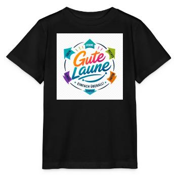 Gute Laune Kreis Farbig Positiv - Stanley/Stella Kinder T-Shirt MINI CREATOR  - Schwarz - Vorne - Mikhail (115cm)