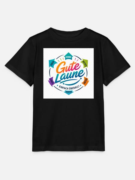 Gute Laune Kreis Farbig Positiv - Stanley/Stella Kinder T-Shirt MINI CREATOR - Schwarz