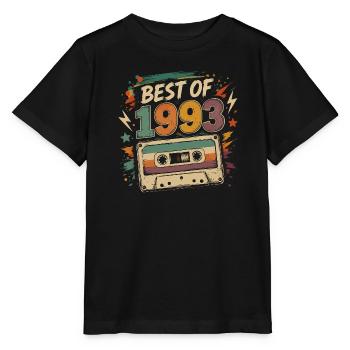 Vintage-Geburtstagsgeschenkkassette von 1993 - Stanley/Stella Kinder T-Shirt MINI CREATOR  - Schwarz - Vorne - Mikhail (115cm)