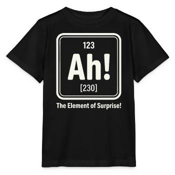 Element der Überraschung Ah! - Stanley/Stella Kinder T-Shirt MINI CREATOR  - Schwarz - Vorne - Mikhail (115cm)