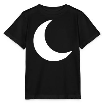Moon Crescent White Gift - Stanley/Stella MINI CREATOR Kids’ T-Shirt - black - Front - Mikhail (115cm)