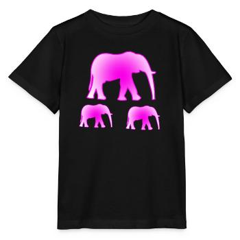 Elefanten - Stanley/Stella Kinder T-Shirt MINI CREATOR  - Schwarz - Vorne - Mikhail (115cm)