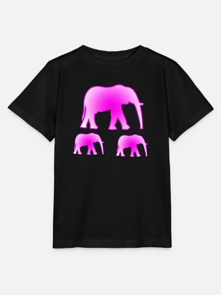 Elefanten - Stanley/Stella Kinder T-Shirt MINI CREATOR - Schwarz