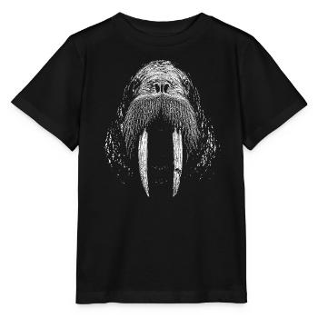 Walross - Stanley/Stella Kinder T-Shirt MINI CREATOR  - Schwarz - Vorne - Mikhail (115cm)