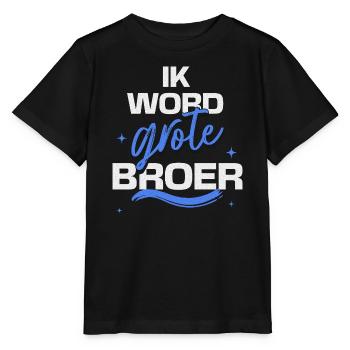 "Ich werde großer Bruder" Schwangerschaftsankündigung - Stanley/Stella Kinder T-Shirt MINI CREATOR  - Schwarz - Vorne - Mikhail (115cm)