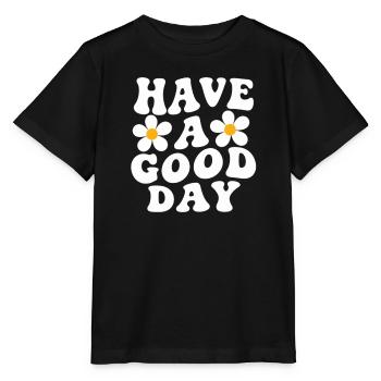 Schönen Tag noch, Gänseblümchen-Motiv - Stanley/Stella Kinder T-Shirt MINI CREATOR  - Schwarz - Vorne - Mikhail (115cm)