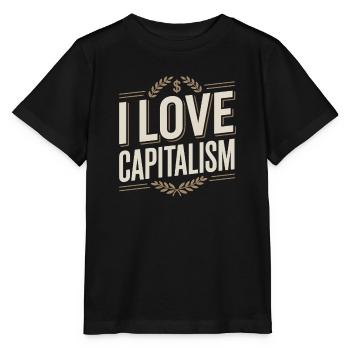 I Love Capitalism Entrepreneurs Stocks Capitalism - Stanley/Stella MINI CREATOR Kids’ T-Shirt - black - Front - Mikhail (115cm)