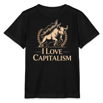 I Love Capitalism Entrepreneurs Stocks Capitalism - Stanley/Stella MINI CREATOR Kids’ T-Shirt - black - Front - Mikhail (115cm)