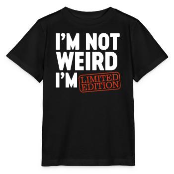 Ich bin nicht komisch, ich bin Limited Edition, ich bin lustiges Design. - Stanley/Stella Kinder T-Shirt MINI CREATOR  - Schwarz - Vorne - Mikhail (115cm)