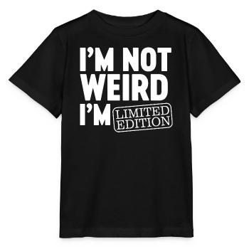 Ich bin nicht komisch, ich bin Limited Edition, ich bin lustiges Design. - Stanley/Stella Kinder T-Shirt MINI CREATOR  - Schwarz - Vorne - Mikhail (115cm)