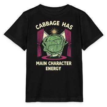 Cabbage Main Character Energy - Stanley/Stella Kinder T-Shirt MINI CREATOR  - Schwarz - Vorne - Mikhail (115cm)