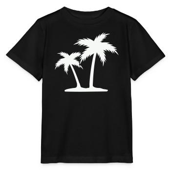 Palmeninsel Silhouette - Stanley/Stella Kinder T-Shirt MINI CREATOR  - Schwarz - Vorne - Mikhail (115cm)