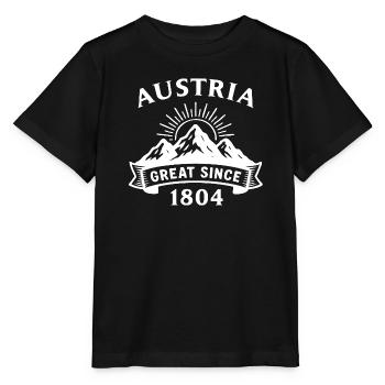 Austria - great since 1804 - Kaiserreich - Stanley/Stella Kinder T-Shirt MINI CREATOR  - Schwarz - Vorne - Mikhail (115cm)