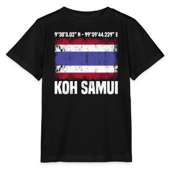 Koh Samui Coordinates - Stanley/Stella MINI CREATOR Kids’ T-Shirt - black - Front - Mikhail (115cm)