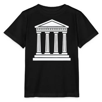 Classic Temple Pillars Silhouette - Stanley/Stella MINI CREATOR Kids’ T-Shirt - black - Front - Mikhail (115cm)
