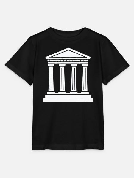 Klassischer Tempel Säulen Silhouette - Stanley/Stella Kinder T-Shirt MINI CREATOR  - Schwarz
