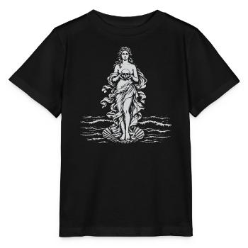 Venus Goddess with Skull at sea - Stanley/Stella MINI CREATOR Kids’ T-Shirt - black - Front - Mikhail (115cm)