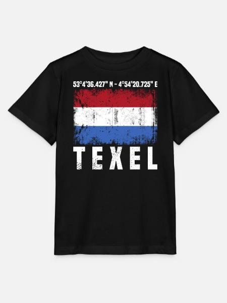 Texel Koordinaten - Stanley/Stella Kinder T-Shirt MINI CREATOR  - Schwarz