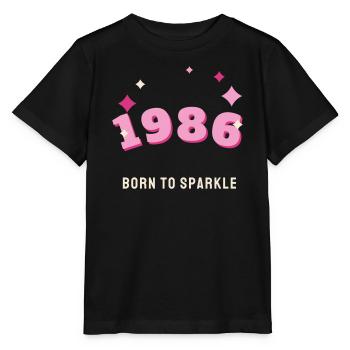 1986 Born to Sparkle Vintage 40th Birthday - Stanley/Stella MINI CREATOR Kids’ T-Shirt - black - Front - Mikhail (115cm)