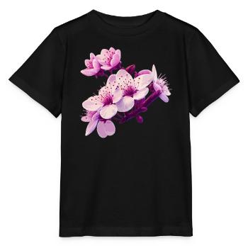 Pink Blossom - Stanley/Stella Kinder T-Shirt MINI CREATOR  - Schwarz - Vorne - Mikhail (115cm)