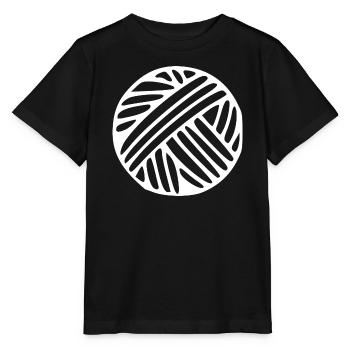 Wollknäuel Wolle Geschenk - Stanley/Stella Kinder T-Shirt MINI CREATOR  - Schwarz - Vorne - Mikhail (115cm)