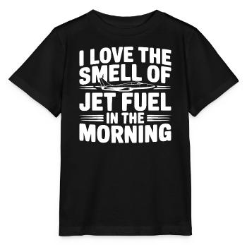 I Love The Smell Of Jet Fuel In The Morning - Stanley/Stella MINI CREATOR Kids’ T-Shirt - black - Front - Mikhail (115cm)