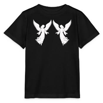Double Angel Wings Silhouette - Stanley/Stella MINI CREATOR Kids’ T-Shirt - black - Front - Mikhail (115cm)