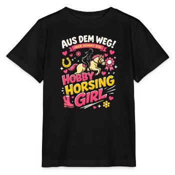 Hobby Horsing Girl Retro Spruch Design - Stanley/Stella Kinder T-Shirt MINI CREATOR  - Schwarz - Vorne - Mikhail (115cm)