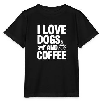 I Love Dogs And Coffee - Stanley/Stella MINI CREATOR Kids’ T-Shirt - black - Front - Mikhail (115cm)